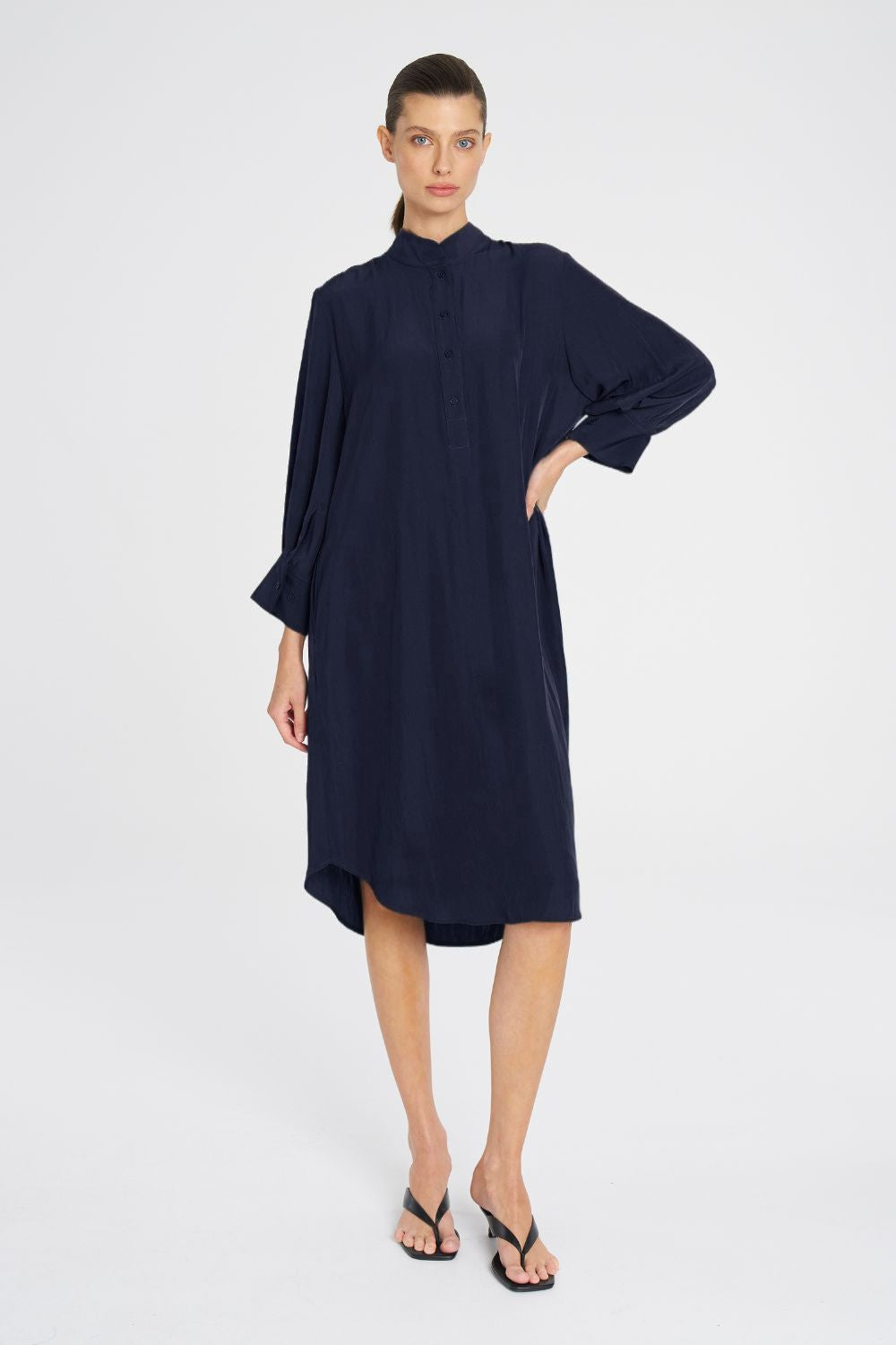 Mela Purdie - Mela Purdie Resort Dress | Navy - Dress - Silvermaple Boutique 