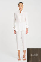 Mela Purdie - Mela Purdie Resort Shirt | Leather - Shirt - Silvermaple Boutique 