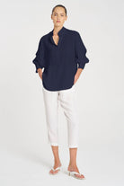 Mela Purdie - Mela Purdie Resort Shirt Mache | Navy - Shirt - Silvermaple Boutique 