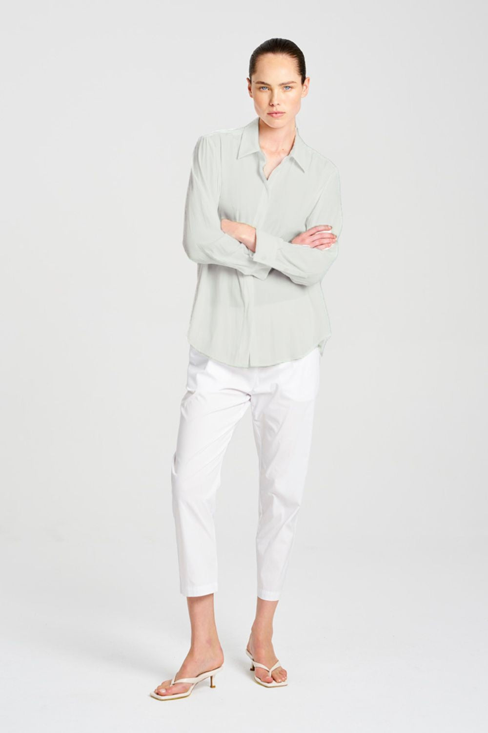 Mela Purdie - Mela Purdie Single Pocket Shirt | Oyster - Shirt - Silvermaple Boutique 