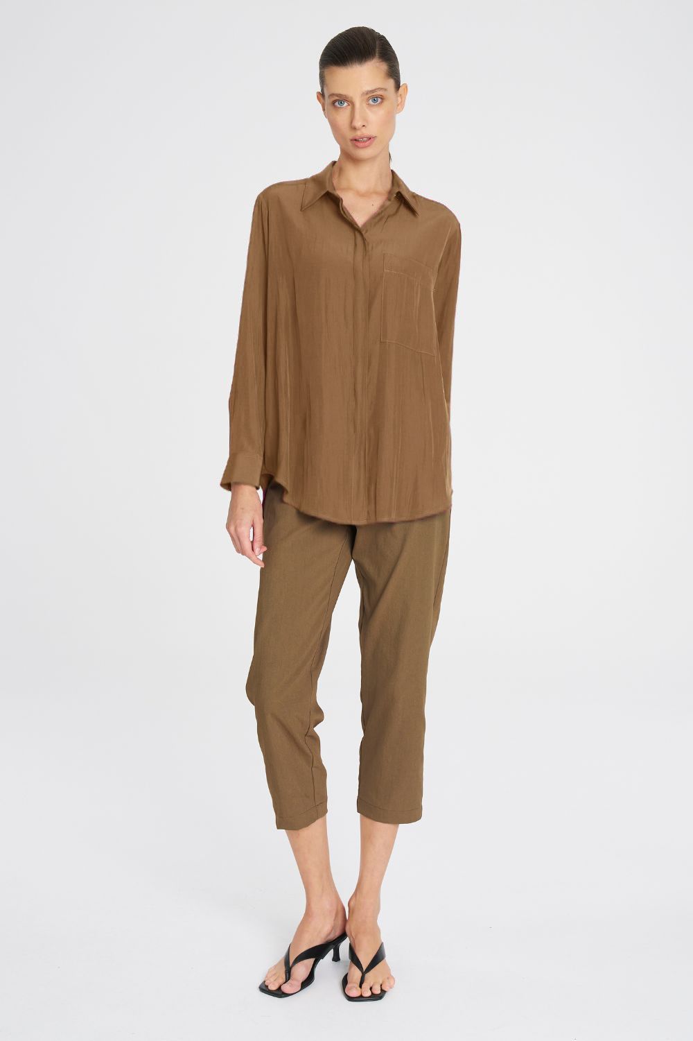 Mela Purdie - Mela Purdie Single Pocket Shirt | Tannin - Shirt - Silvermaple Boutique 