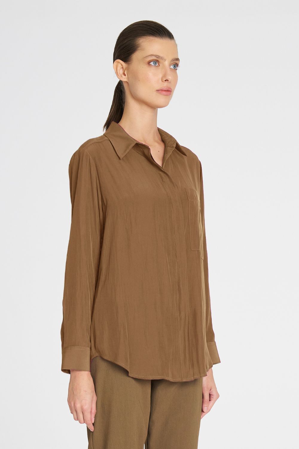 Mela Purdie - Mela Purdie Single Pocket Shirt | Tannin - Shirt - Silvermaple Boutique 