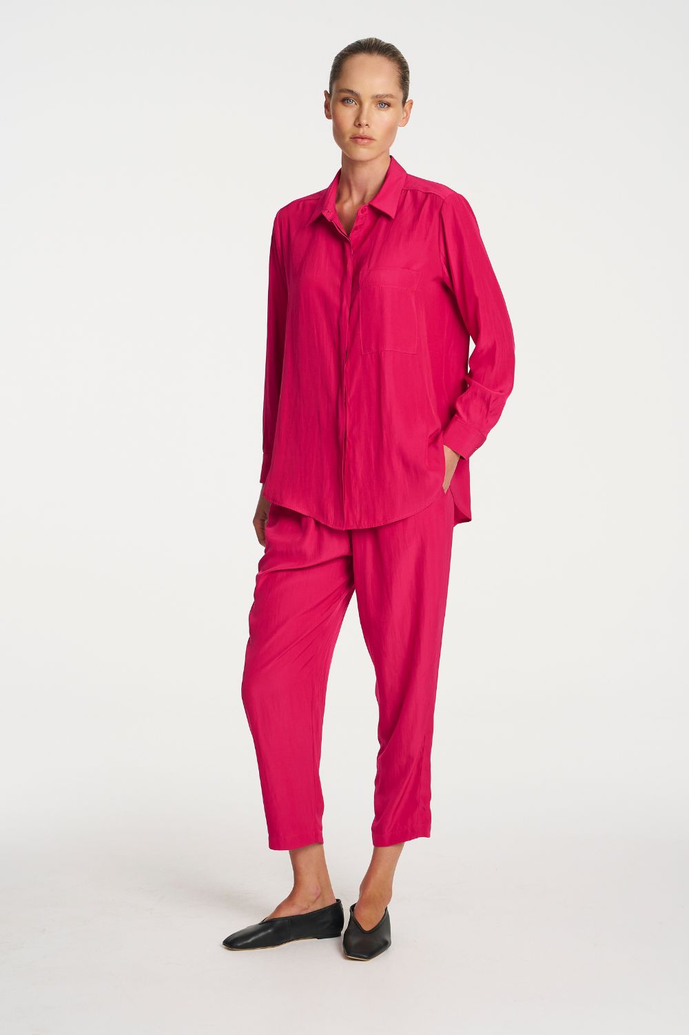 Mela Purdie - Mela Purdie Single Pocket Shirt | Teaberry - Shirt - Silvermaple Boutique 
