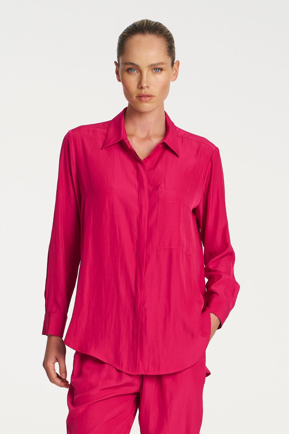Mela Purdie - Mela Purdie Single Pocket Shirt | Teaberry - Shirt - Silvermaple Boutique 