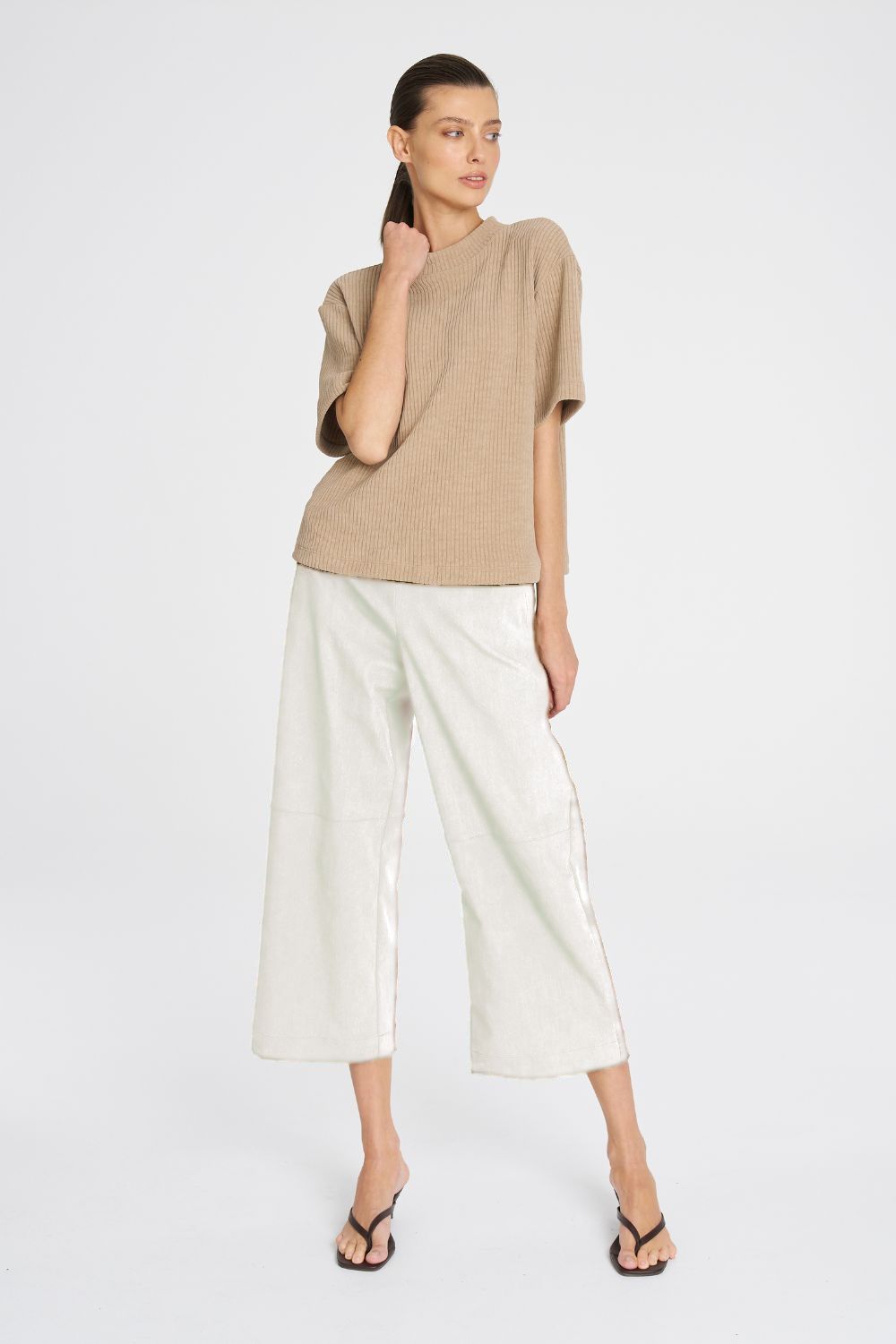 Mela Purdie - Mela Purdie Slice Pant | Ivory - Pants - Silvermaple Boutique 
