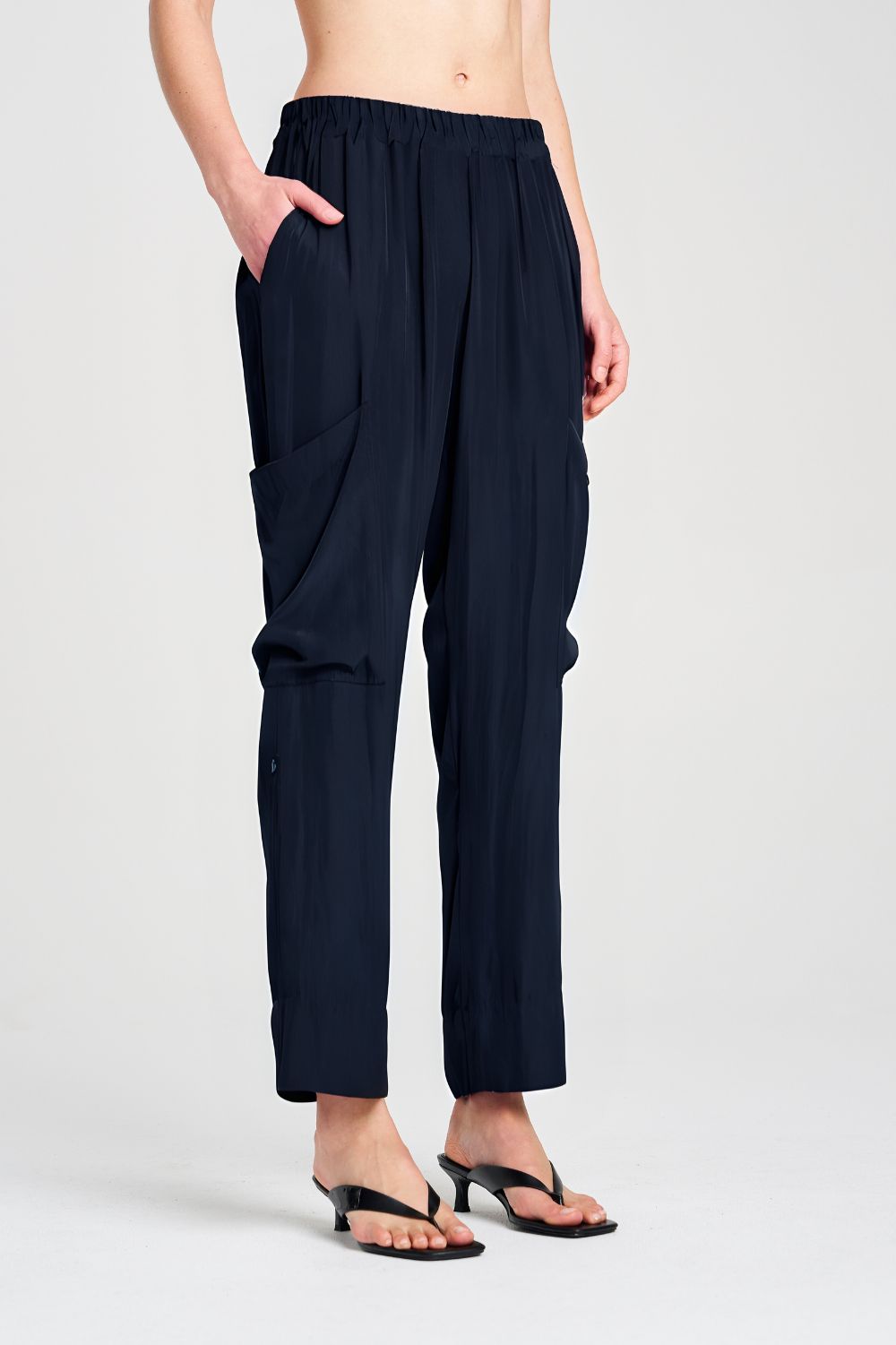 Mela Purdie - Mela Purdie Soft Cargo | Navy - Pants - Silvermaple Boutique 