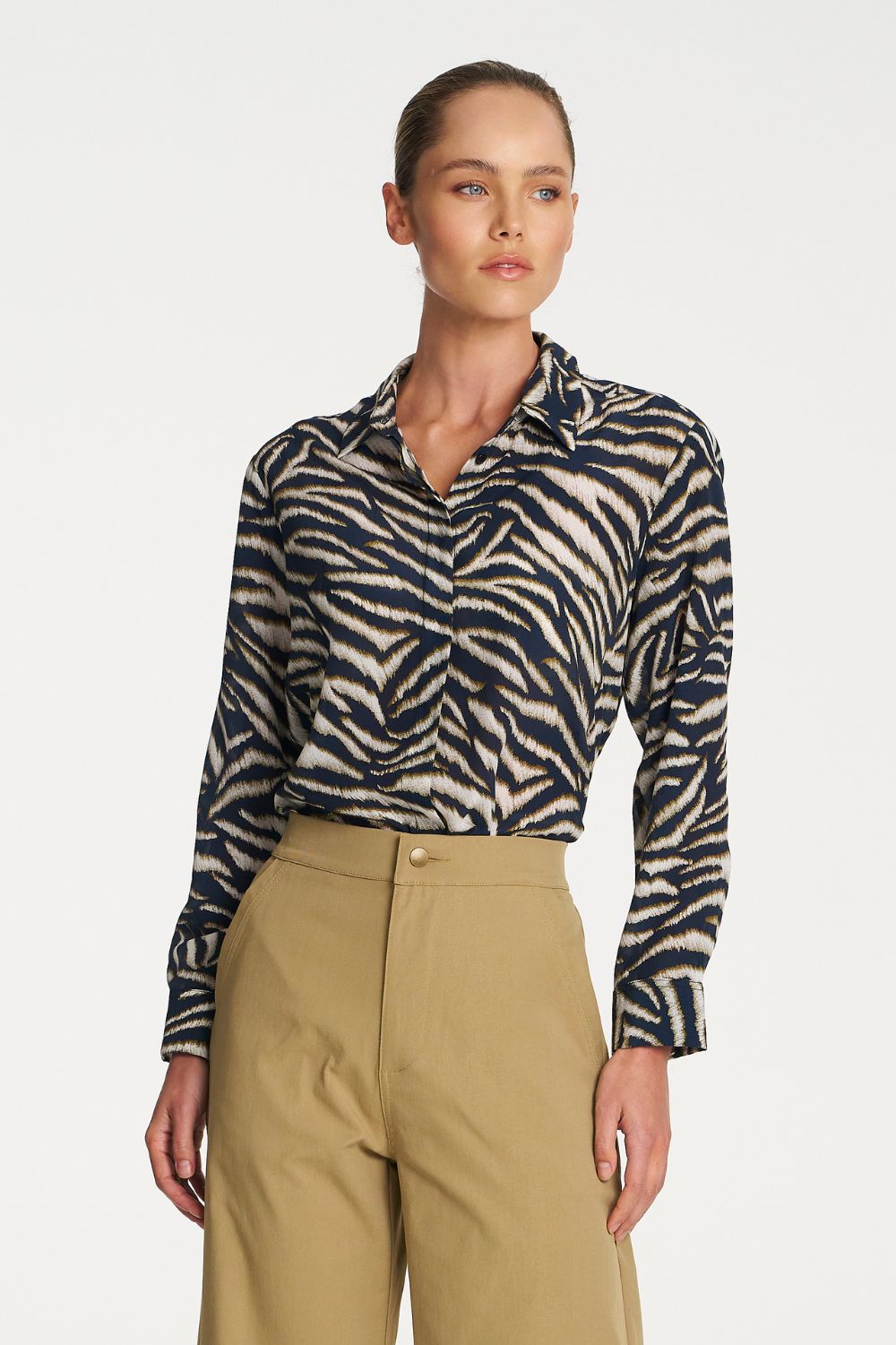 Mela Purdie - Mela Purdie Soft Shirt | Brush Silk Print - Shirt - Silvermaple Boutique 