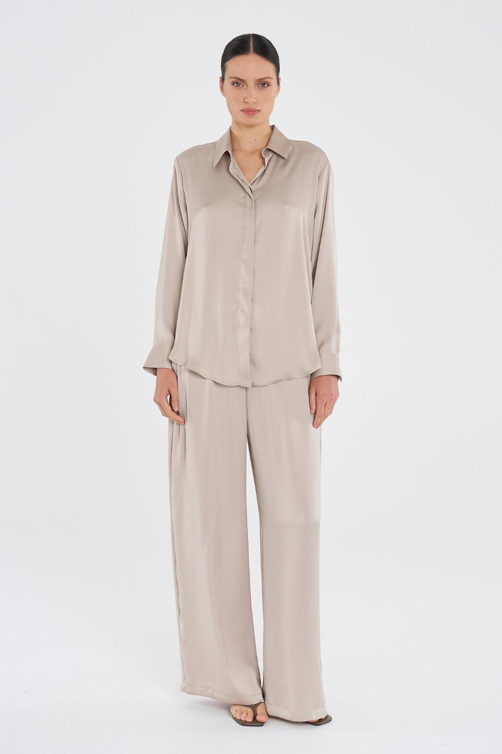 Mela Purdie - Mela Purdie Soft Shirt | Champagne - Shirt - Silvermaple Boutique 