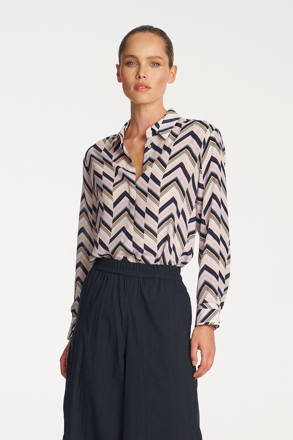 Mela Purdie - Mela Purdie Soft Shirt | Pleat Silk Print - Shirt - Silvermaple Boutique 