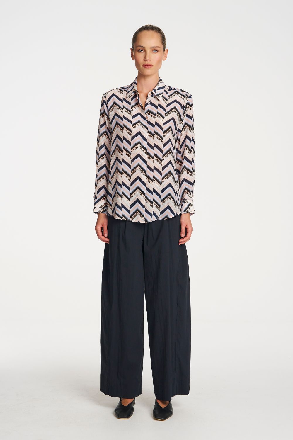 Mela Purdie - Mela Purdie Soft Shirt | Pleat Silk Print - Shirt - Silvermaple Boutique 