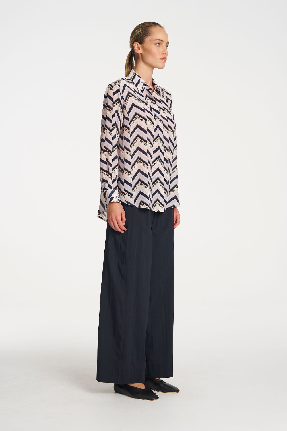 Mela Purdie - Mela Purdie Soft Shirt | Pleat Silk Print - Shirt - Silvermaple Boutique 