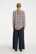 Mela Purdie - Mela Purdie Soft Shirt | Pleat Silk Print - Shirt - Silvermaple Boutique 