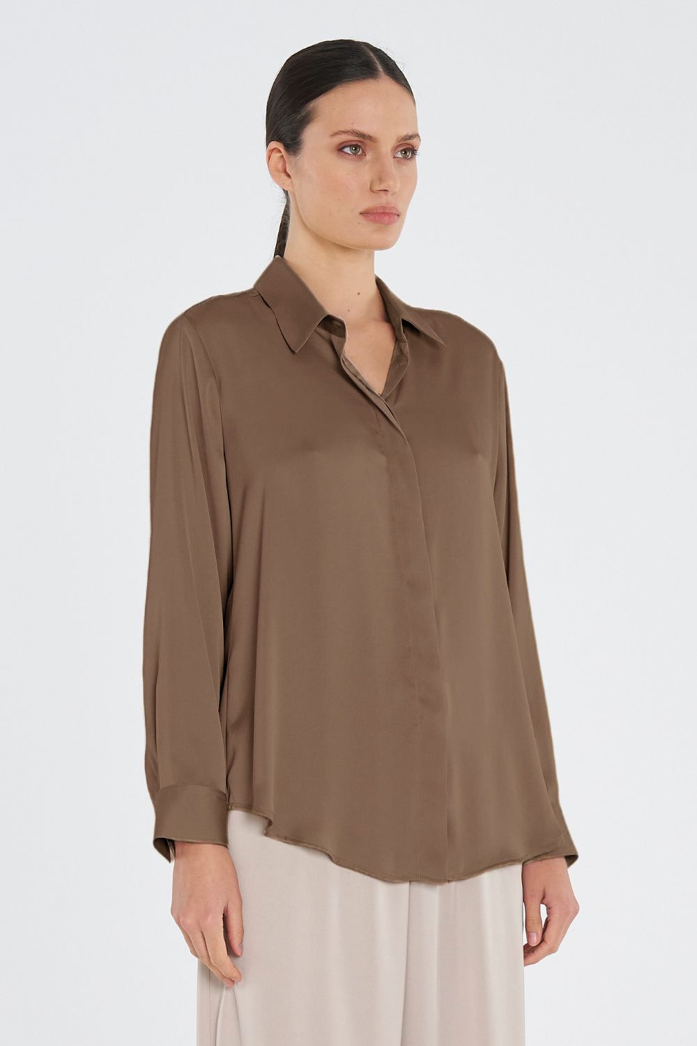 Mela Purdie - Mela Purdie Soft Shirt | Sepia - Shirt - Silvermaple Boutique 
