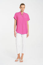 Mela Purdie - Mela Purdie Soft Stand Shirt | Hot Pink - Shirt - Silvermaple Boutique 