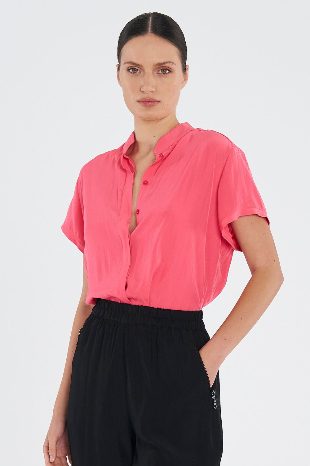 Mela Purdie - Mela Purdie Soft Stand Shirt | Paradise - Shirt - Silvermaple Boutique 