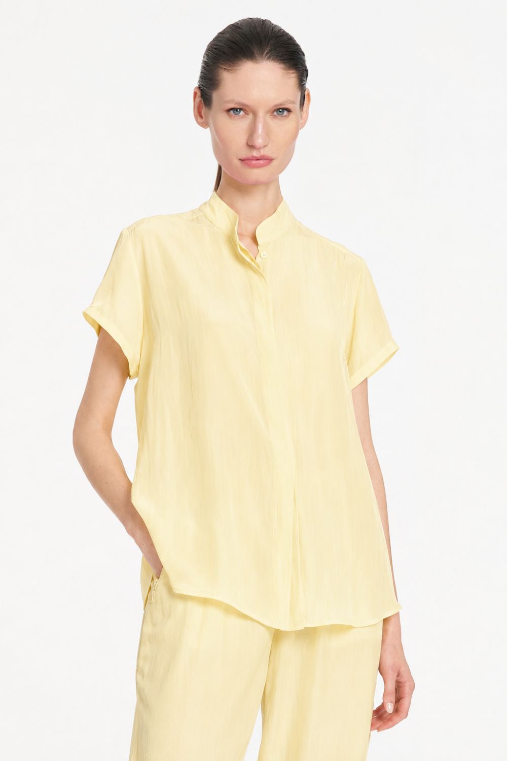 Mela Purdie - Mela Purdie Stand Shirt | Lemon - Shirt - Silvermaple Boutique 