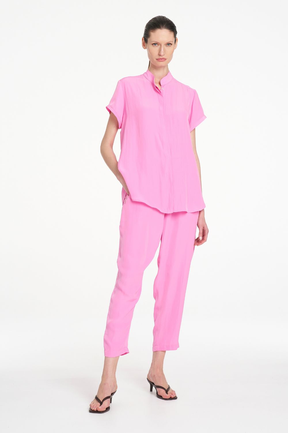 Mela Purdie - Mela Purdie Stand Shirt | Vivid Pink - Shirt - Silvermaple Boutique 