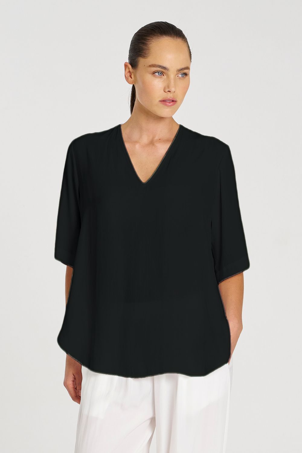 Mela Purdie - Mela Purdie Swish Plaza Top | Black - Top - Silvermaple Boutique 