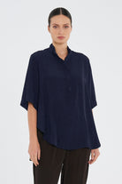 Mela Purdie - Mela Purdie Swish Tab Plaza | Navy - Top - Silvermaple Boutique 