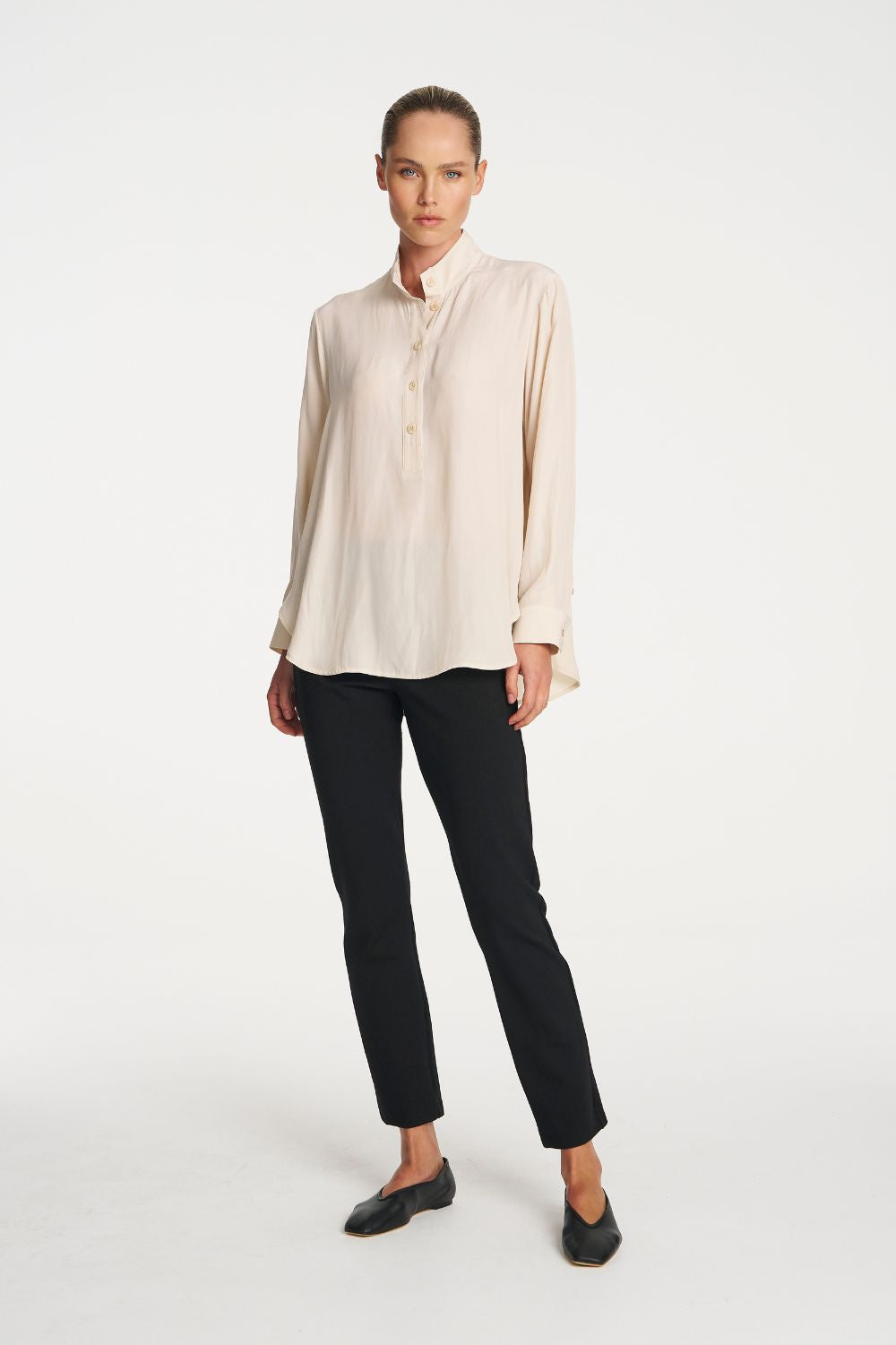 Mela Purdie - Mela Purdie Swish Tab Shirt | Vanilla - Shirt - Silvermaple Boutique 
