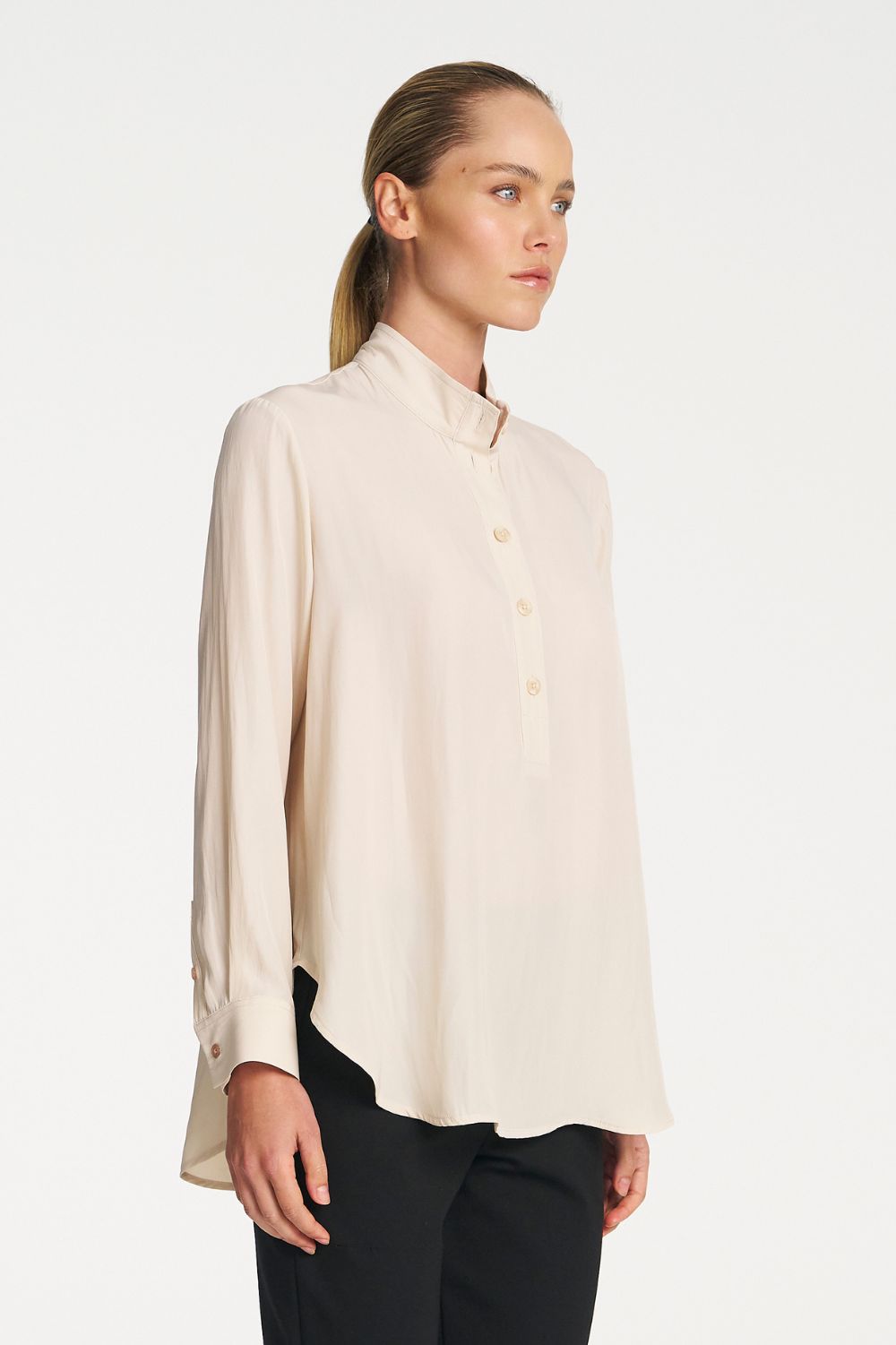 Mela Purdie - Mela Purdie Swish Tab Shirt | Vanilla - Shirt - Silvermaple Boutique 
