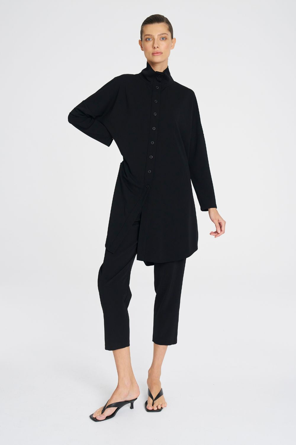 Mela Purdie - Mela Purdie Tab Funnel Jacket | Black - Jacket - Silvermaple Boutique 