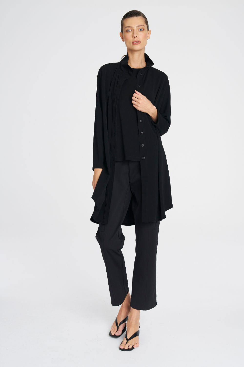 Mela Purdie - Mela Purdie Tab Funnel Jacket | Black - Jacket - Silvermaple Boutique 