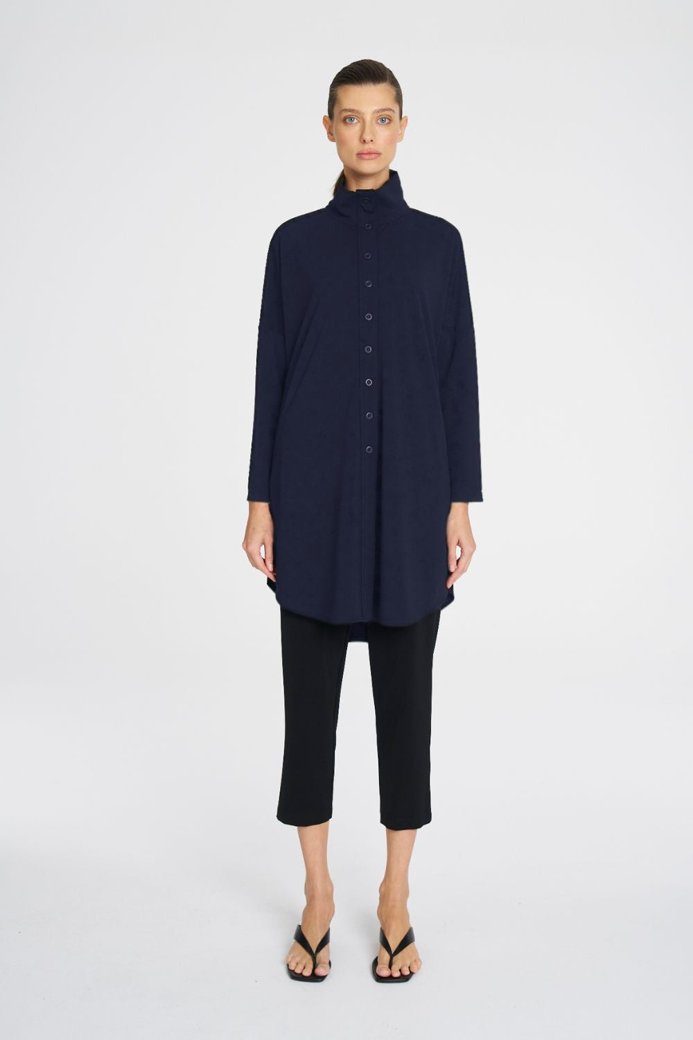 Mela Purdie - Mela Purdie Tab Funnel Jacket | True Navy - Jacket - Silvermaple Boutique 
