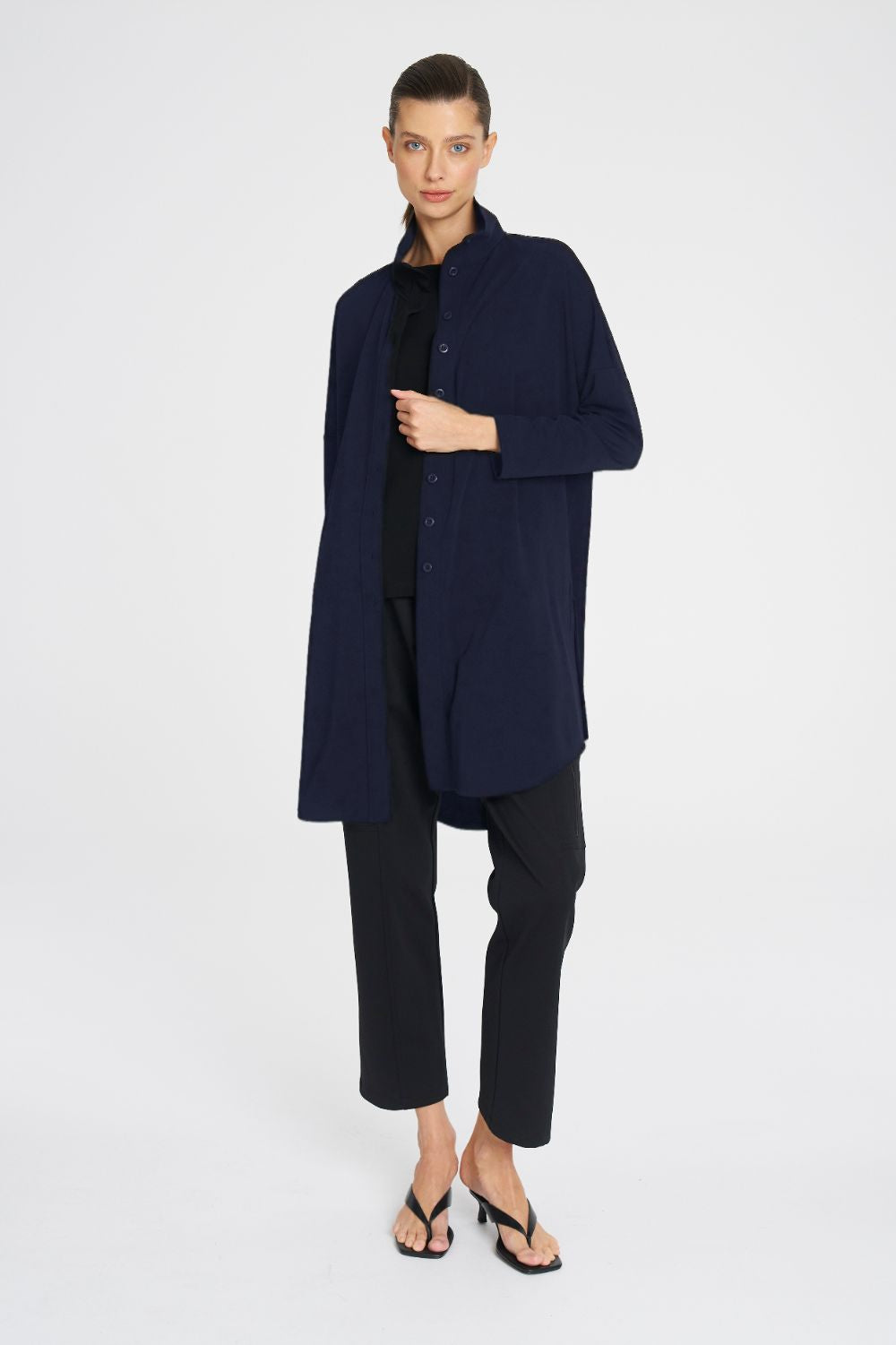 Mela Purdie - Mela Purdie Tab Funnel Jacket | True Navy - Jacket - Silvermaple Boutique 