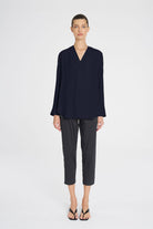 Mela Purdie - Mela Purdie Tab Shirt | Navy - Shirt - Silvermaple Boutique 