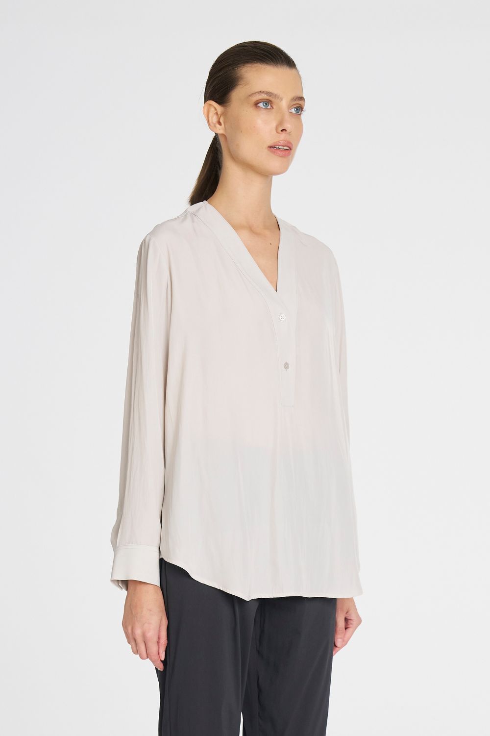 Mela Purdie - Mela Purdie Tab Shirt | Oyster - Shirt - Silvermaple Boutique 