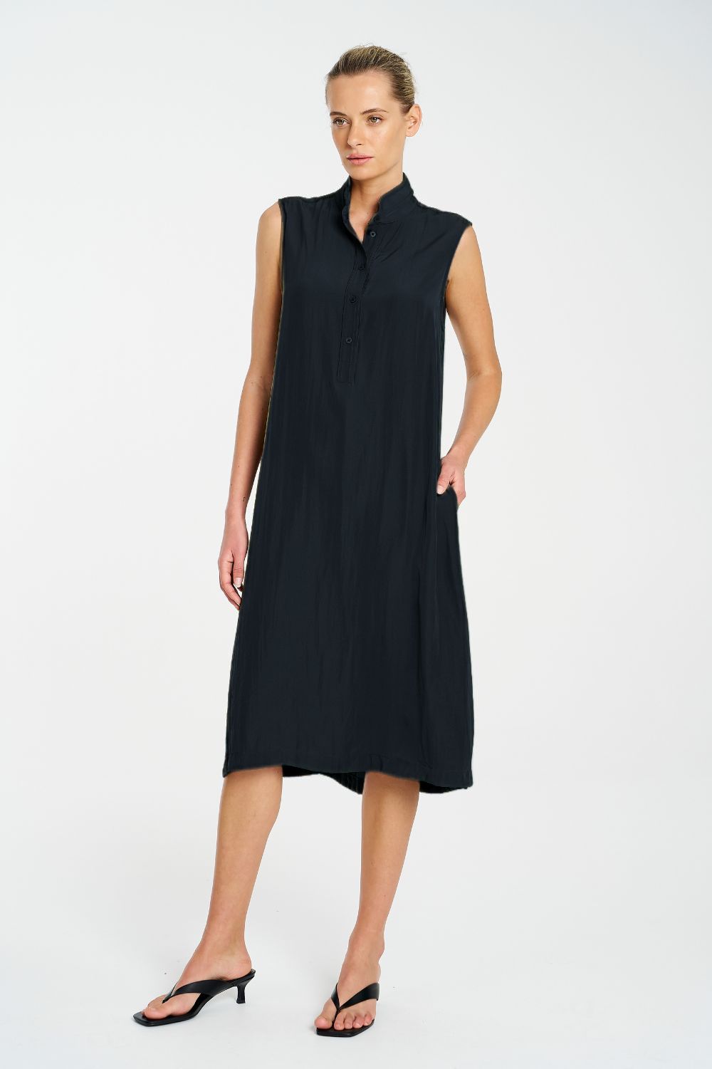 Mela Purdie - Mela Purdie Tab Slide Dress | Navy - Dress - Silvermaple Boutique 