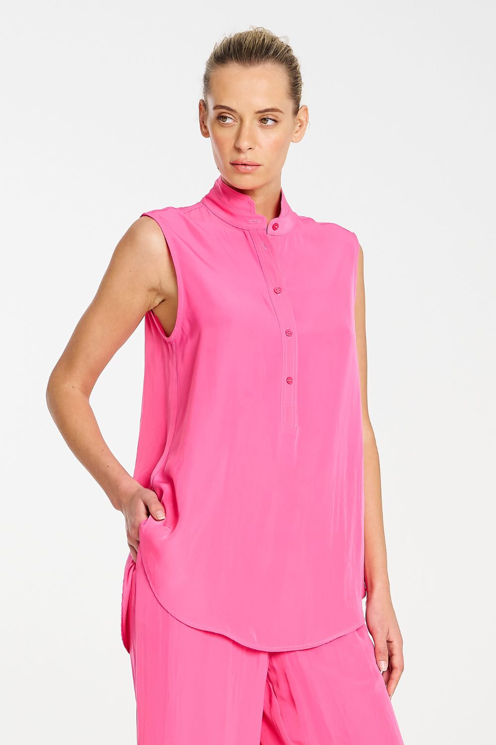 Mela Purdie - Mela Purdie Tab Slide Tank | Hot Pink - Top - Silvermaple Boutique 