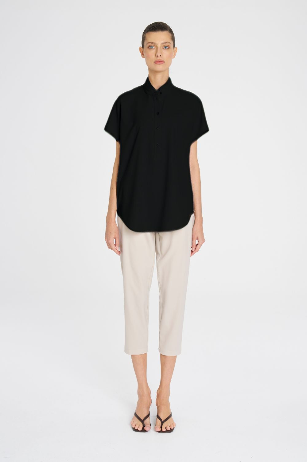 Mela Purdie - Mela Purdie Tab Stand Shell | Black - Top - Silvermaple Boutique 