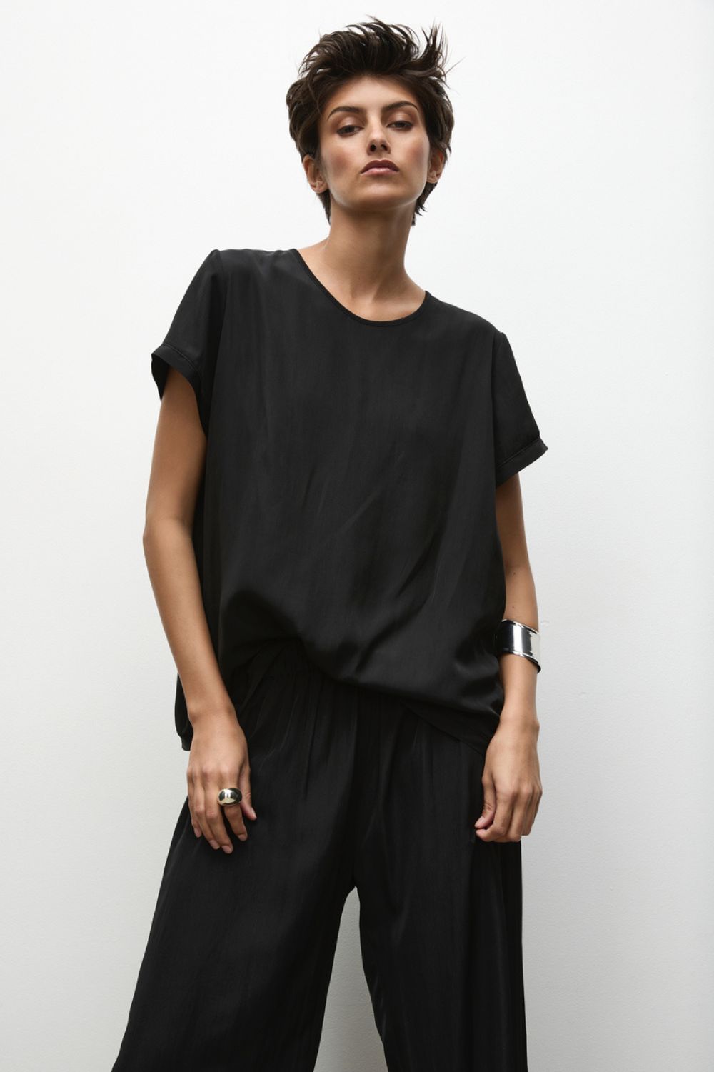 Mela Purdie - Transit T | Black - Top - Silvermaple Boutique 