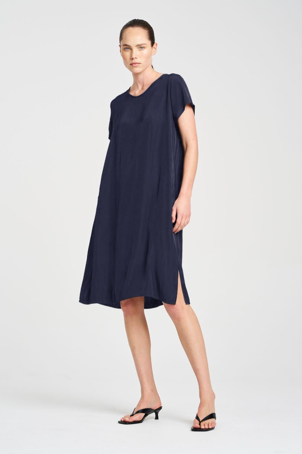 Mela Purdie - Mela Purdie Transit T Dress | Navy - Dress - Silvermaple Boutique 
