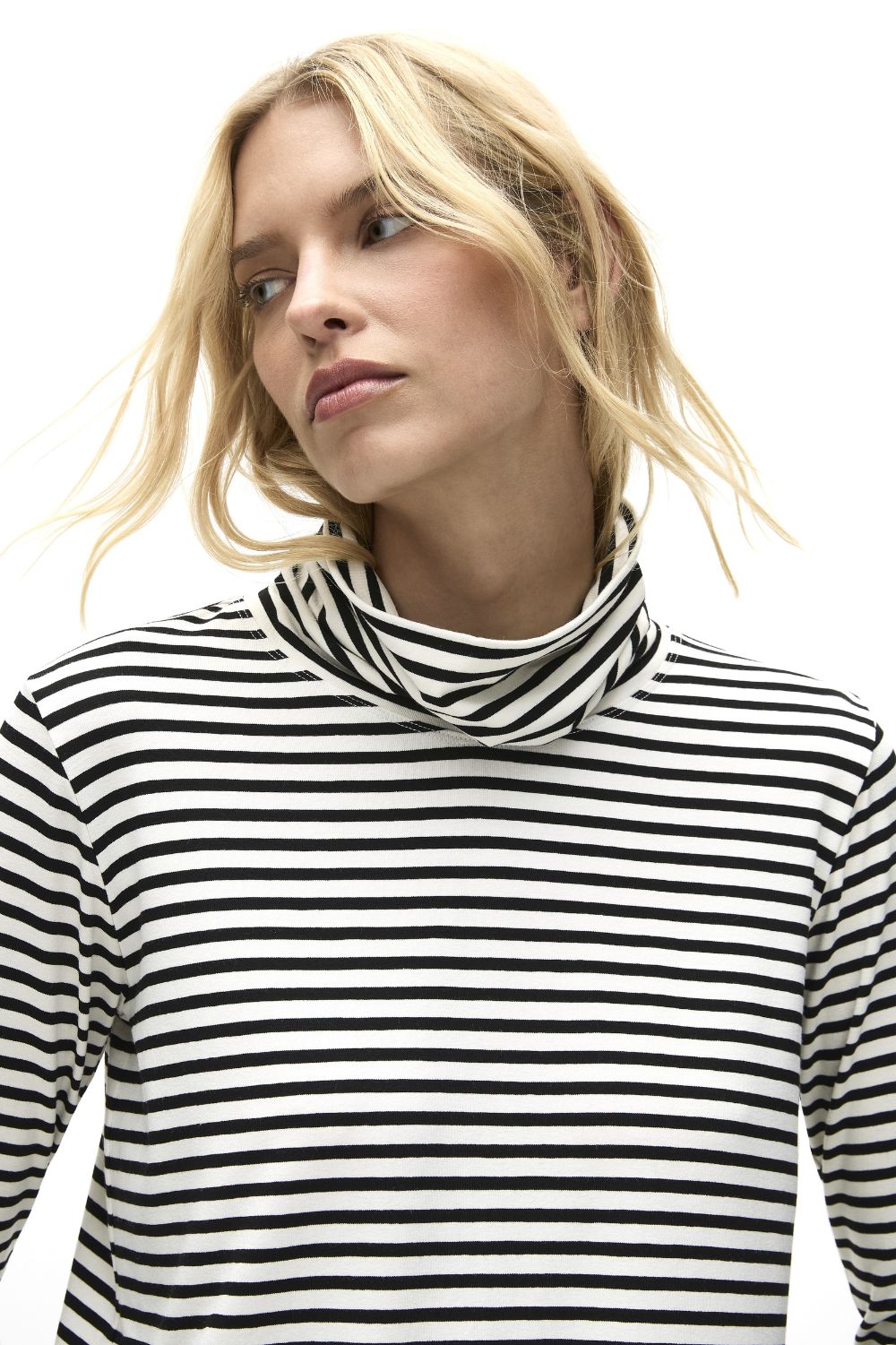 Mela Purdie - Pre Order Turtle Neck Top | Straw Stripe - Top - Silvermaple Boutique 