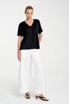 Mela Purdie - Mela Purdie Wedge Shell | Black - Top - Silvermaple Boutique 