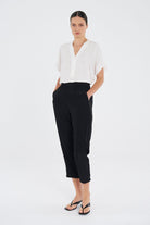 Mela Purdie - Mela Purdie Wedge Tab Shell | White - Top - Silvermaple Boutique 