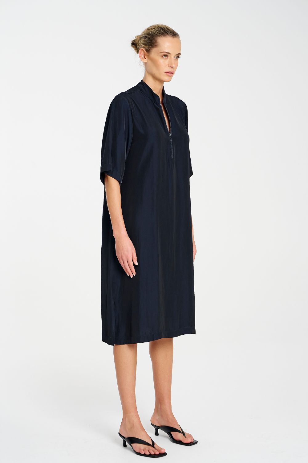 Mela Purdie - Mela Purdie Zip Plaza Dress | Navy - Dress - Silvermaple Boutique 
