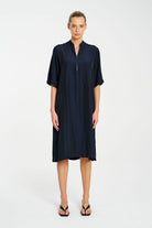 Mela Purdie - Mela Purdie Zip Plaza Dress | Navy - Dress - Silvermaple Boutique 