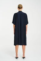 Mela Purdie - Mela Purdie Zip Plaza Dress | Navy - Dress - Silvermaple Boutique 