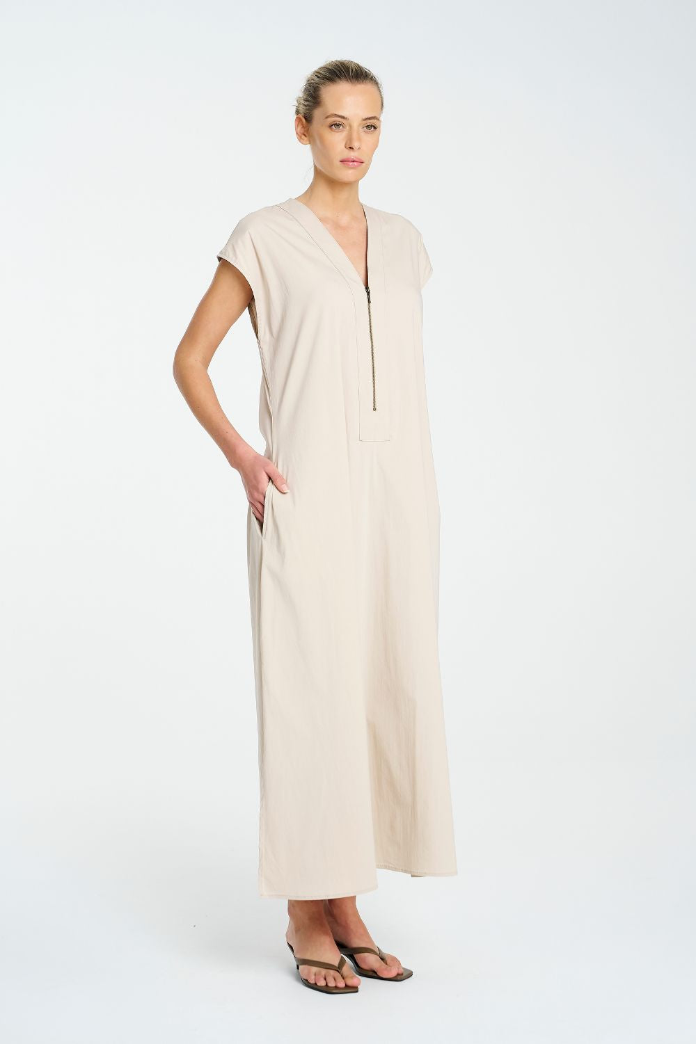 Mela Purdie - Mela Purdie Zip Slice Dress | Biscotti - Dress - Silvermaple Boutique 