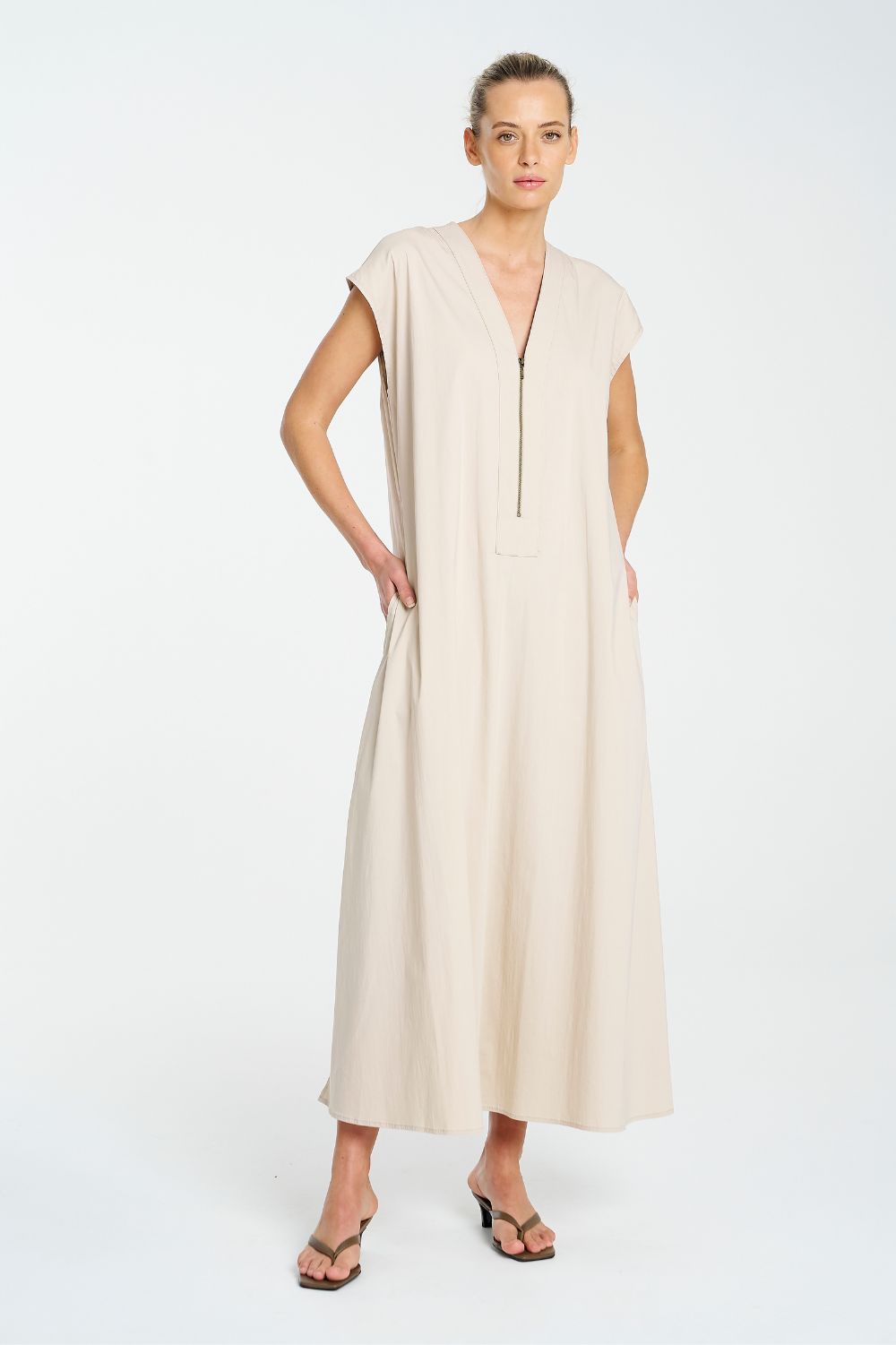 Mela Purdie - Mela Purdie Zip Slice Dress | Biscotti - Dress - Silvermaple Boutique 