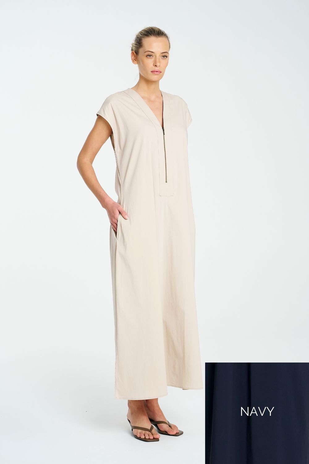 Mela Purdie - Mela Purdie Zip Slice Dress | Navy - Dress - Silvermaple Boutique 