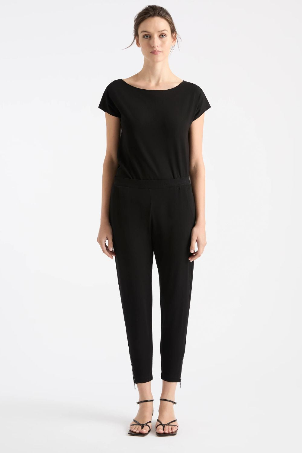 Mela Purdie - Zip Stiletto Pant | Black - Pants - Silvermaple Boutique 