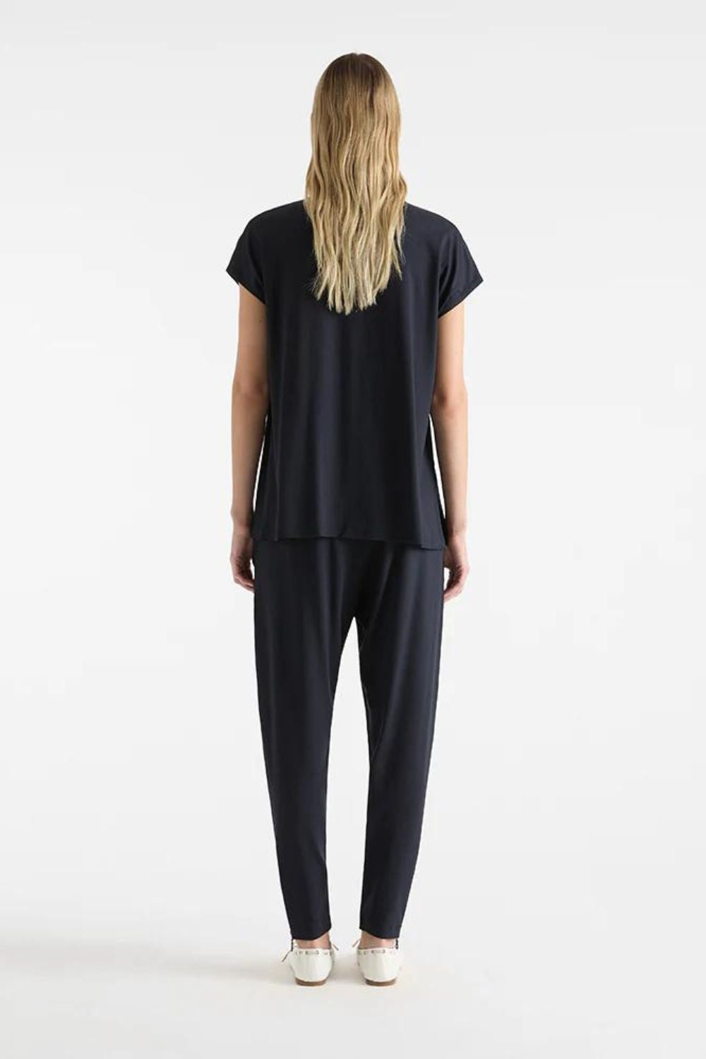 Mela Purdie - Zip Stiletto Pant | Navy - Pants - Silvermaple Boutique 