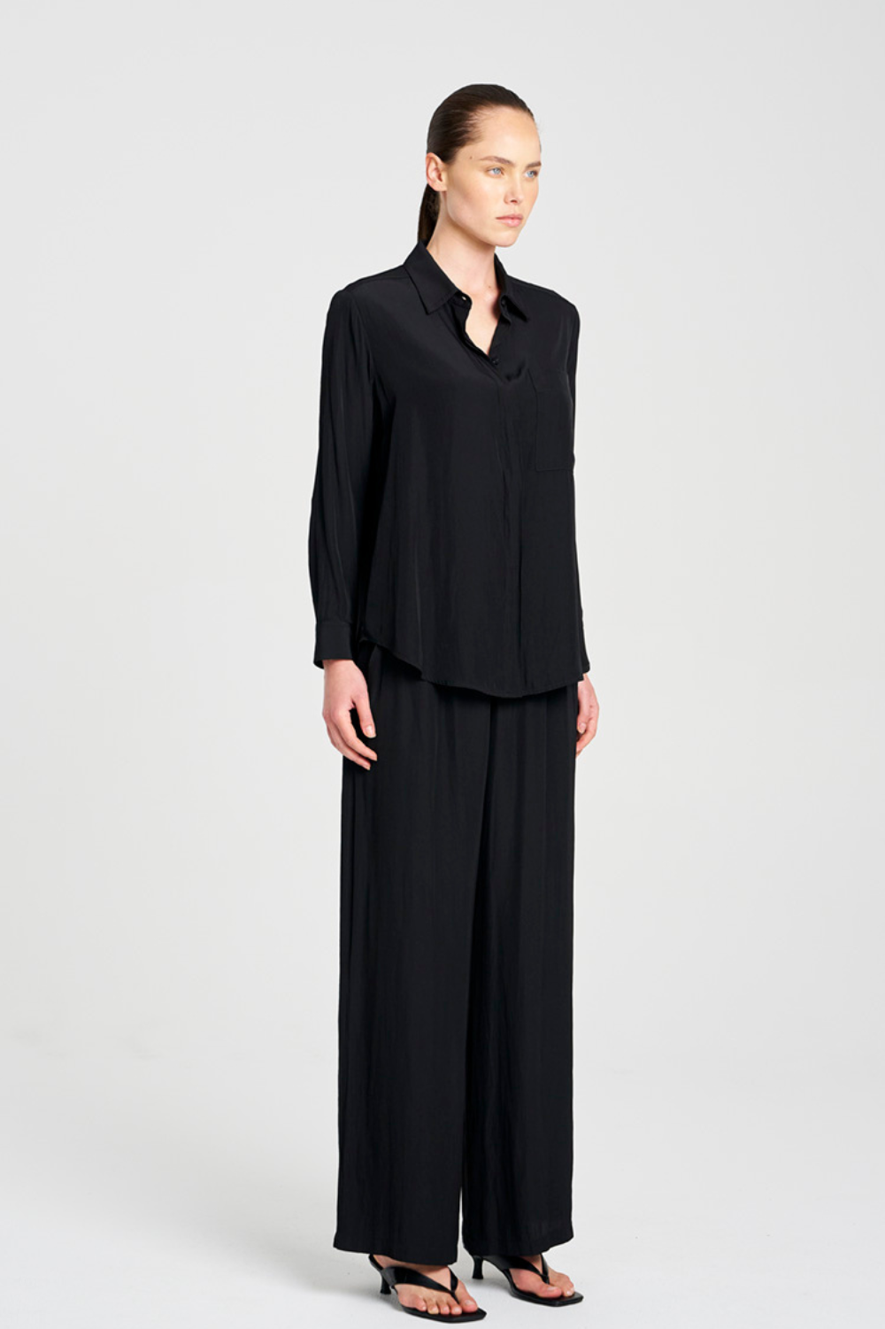 Mela Purdie - Single Pocket Shirt | Black - Shirt - Silvermaple Boutique 