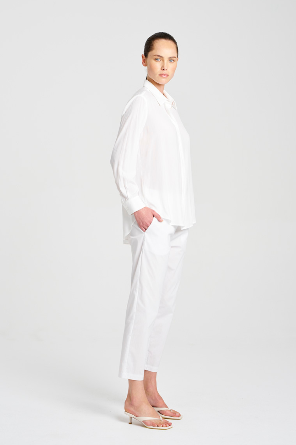 Mela Purdie - Single Pocket Shirt | White - Shirt - Silvermaple Boutique 