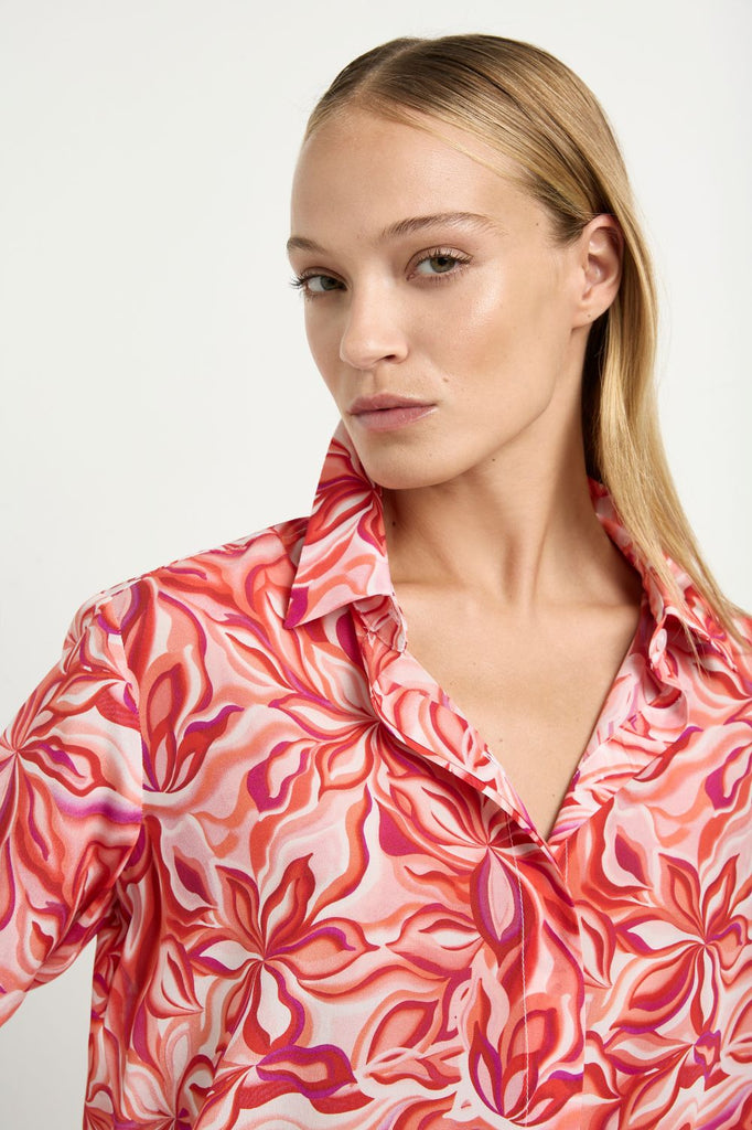 Mela Purdie Soft Shirt | Tangello Print _Silvermaple Boutique